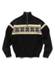 5G Wool SNOW Half ZIP Sweater Black - HAVEN