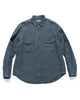 Linen CLIP Shirt Blue Grey - HAVEN