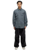 Linen CLIP Shirt Blue Grey - HAVEN