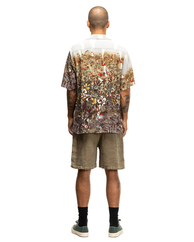 Rayon NABAJO LAND Aloha Shirt Light Grey - HAVEN
