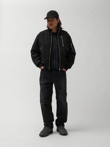 HAVEN Loft Bomber - Loro Piana Storm System Wool Charcoal, Bomber Jackets