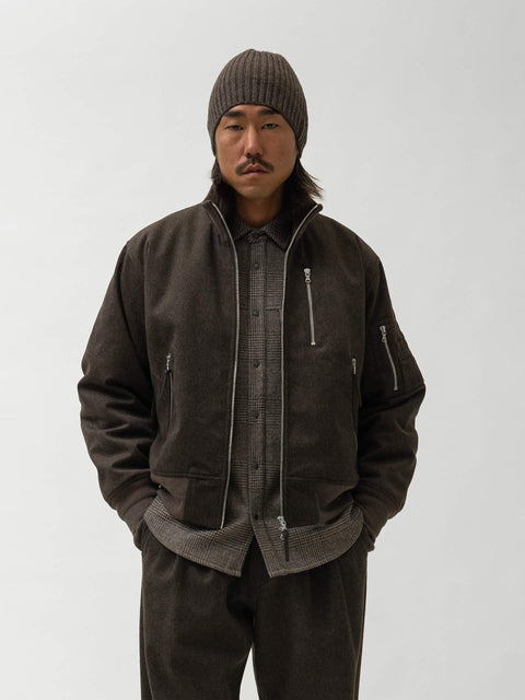 HAVEN Loft Bomber - Loro Piana Storm System® Wool Earth, Bomber Jackets