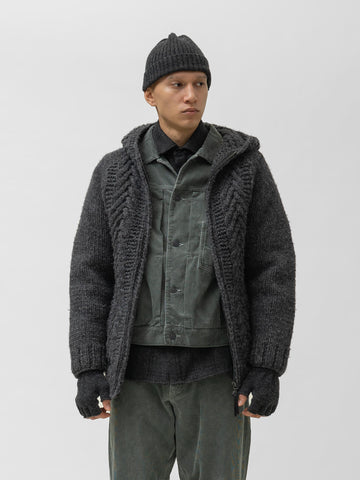 HAVEN Pacific Parka - Handknit Wool Charcoal, Cardigans