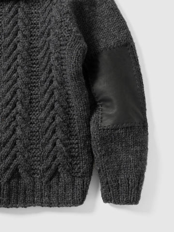 HAVEN Pacific Parka - Handknit Wool Charcoal, Cardigans