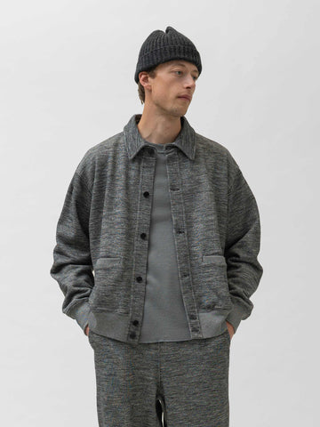 HAVEN Roam Cardigan - Fog Wool Cotton Terry Charcoal, Cardigans