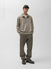 HAVEN Roam Full Zip - Fog Wool Cotton Terry Taupe, Sweatshirts