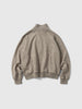 HAVEN Roam Full Zip - Fog Wool Cotton Terry Taupe, Sweatshirts