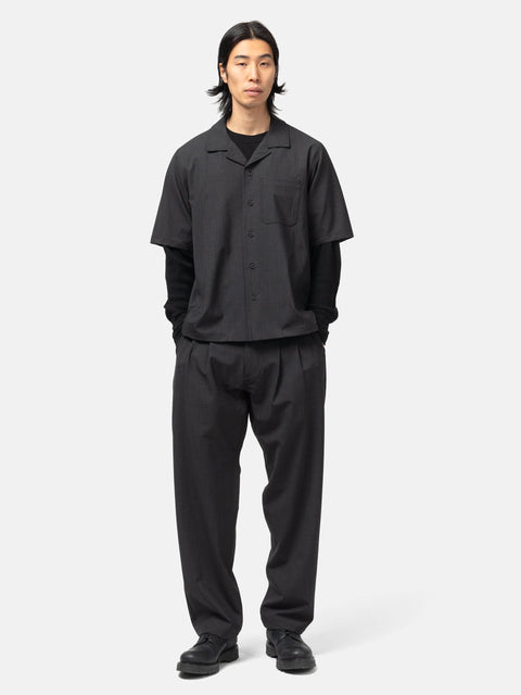 HAVEN Revel S/S - Tropical Wool Charcoal, Shirts