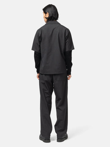 HAVEN Revel S/S - Tropical Wool Charcoal, Shirts