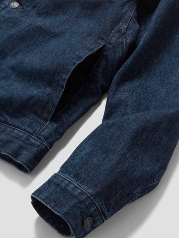 HAVEN Rig Jacket - Stone Bio Washed Cotton Denim Indigo, Denim Jackets