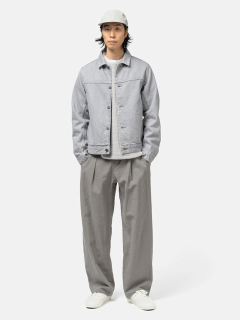 HAVEN Rig Jacket - Washed Cotton Denim Light Grey, Trucker Jackets