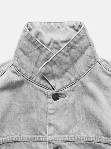 HAVEN Rig Jacket - Washed Cotton Denim Light Grey, Denim Jackets