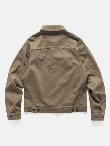 HAVEN Rig Jacket - Washed Cotton Denim Taupe, Denim Jackets