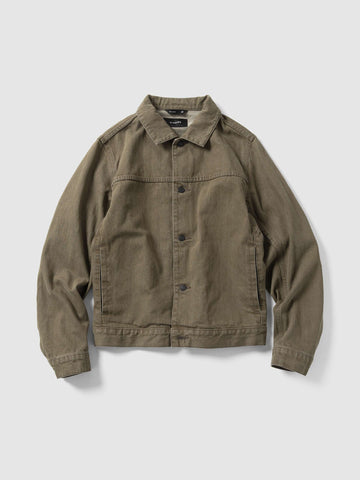 HAVEN Rig Jacket - Washed Cotton Denim Taupe, Denim Jackets