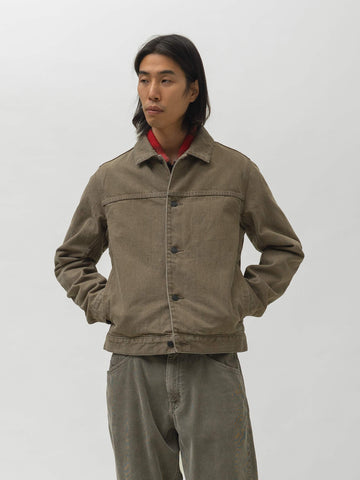 HAVEN Rig Jacket - Washed Cotton Denim Taupe, Denim Jackets