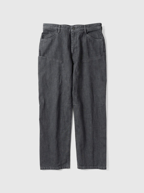 HAVEN Rig Pant - Stone Bio Washed Cotton Denim Charcoal, Pants