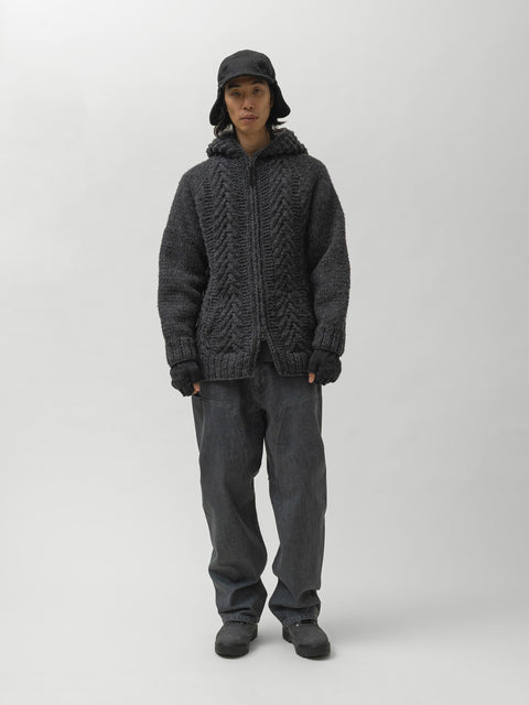 HAVEN Rig Pant - Stone Bio Washed Cotton Denim Charcoal, Pants