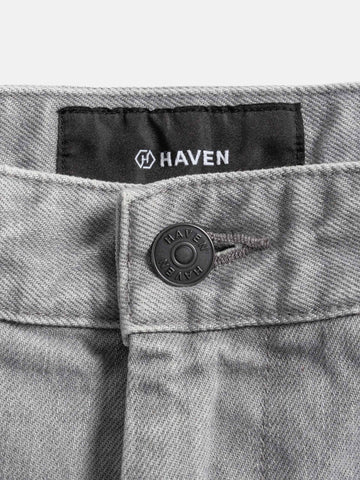 HAVEN Rig Pant - Washed Cotton Denim Light Grey, Pants