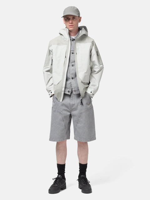 HAVEN Rig Short - Washed Cotton Denim Light Grey, Shorts