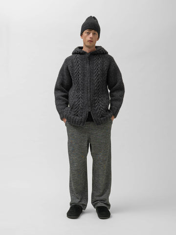 HAVEN Roam Sweatpant - Fog Wool Cotton Terry Charcoal, Sweatpants
