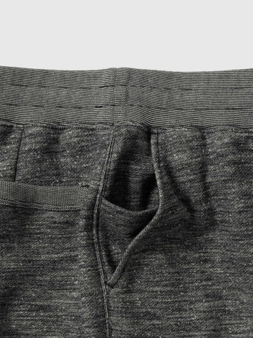 HAVEN Roam Sweatpant - Fog Wool Cotton Terry Charcoal, Sweatpants