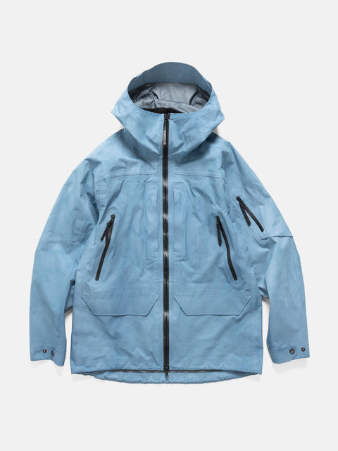 Flat shot of the Spectre Jacket in GORE-TEX 3L Nylon Hand Dyed Indigo