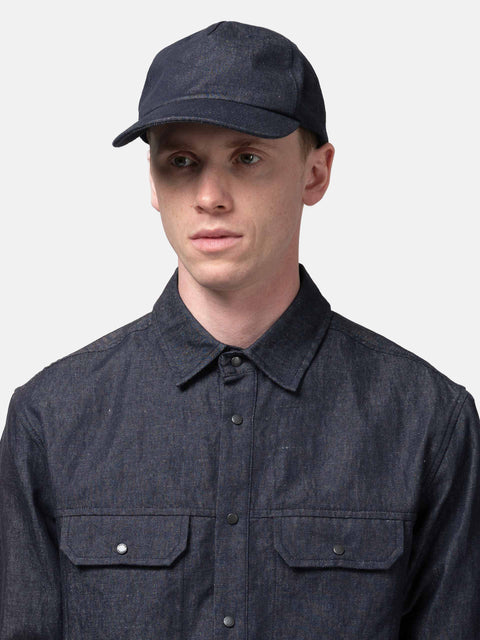 HAVEN Station Cap - Cotton Linen Denim Indigo, Caps