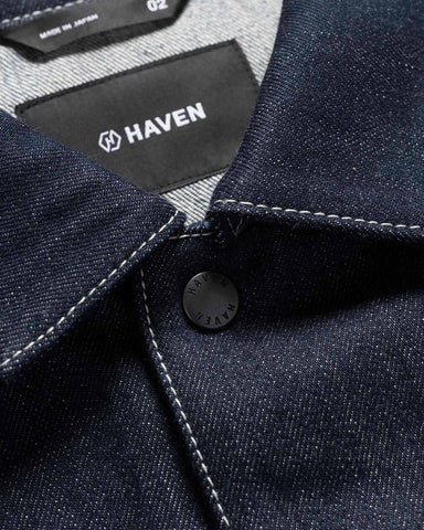 HAVEN Station Jacket - Suvin Cotton Denim Indigo, Denim Jackets