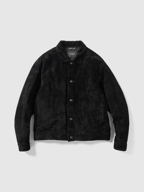 HAVEN Station Jacket Type 01 - Suede Windstopper® Black, Leather Jackets
