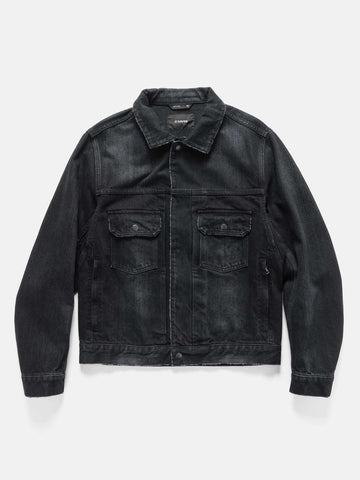 HAVEN Station Jacket - Suvin Cotton Denim Washed Black, Denim Jackets