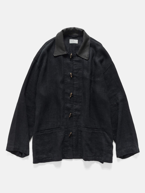 HERILL Linen Duffel Jacket Black, Jackets