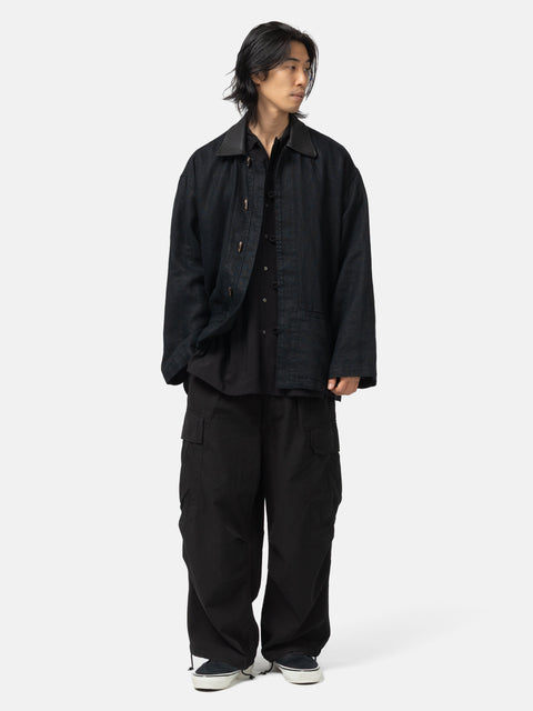 HERILL Linen Duffel Jacket Black, Jackets