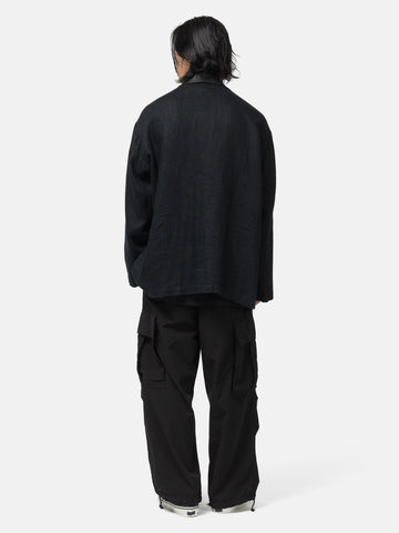 HERILL Linen Duffel Jacket Black, Jackets