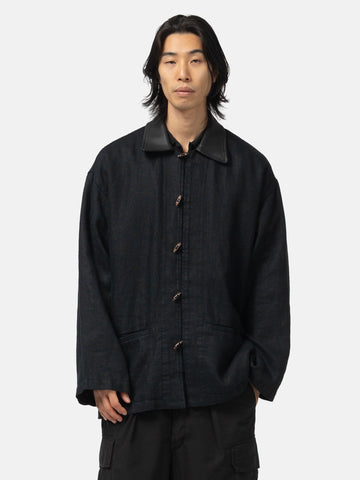 HERILL Linen Duffel Jacket Black, Jackets