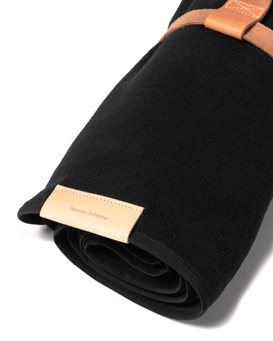 Hender Scheme Fleece Blanket L Black, Blankets