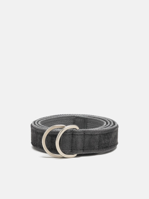 hobo Double Ring Belt Pig Suede Charcoal, Belts