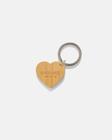 Human Made Heart Bamboo Key Ring Beige, Rings