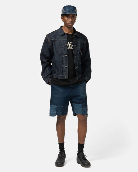KAPITAL 10oz IDGxIDG Denim Short (HUTTE Remake) Indigo, Shorts