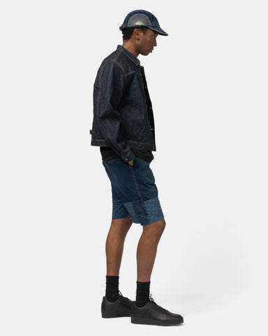 KAPITAL 10oz IDGxIDG Denim Short (HUTTE Remake) Indigo, Shorts