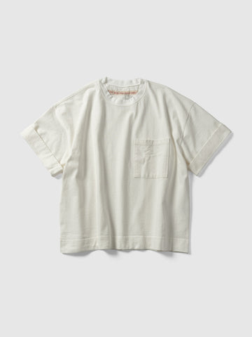 KAPITAL 16/-Dense Jersey ARMY Beach Packed T White, T-Shirts