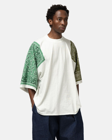 KAPITAL 18.5/-Jersey Bandanna HUGE T (COOKIE) Khaki, T-Shirts
