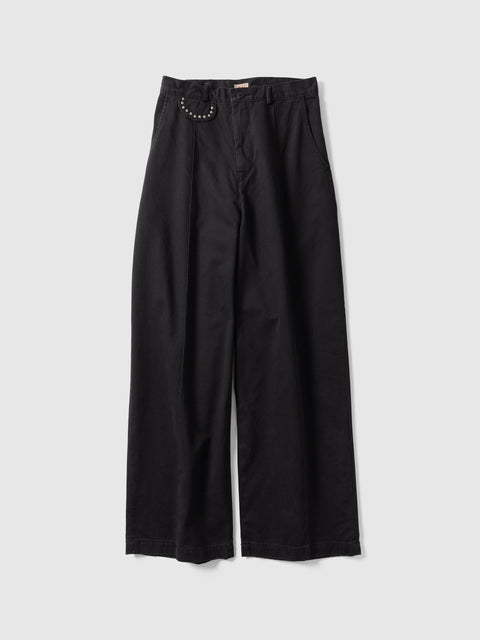 KAPITAL Chino BOOGIE DAY Baggy Pants Black, Pants