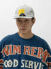 KAPITAL Chino Baseball Cap (PECKISH PEACE Embroidery) LightGray, Caps
