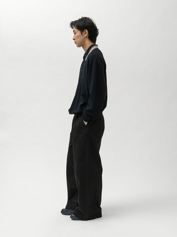 KAPITAL Chino High Waisted NIME Pants Black, Pants