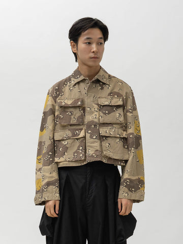 KAPITAL Cotton Herringbone PECKISH CHOCO-ChIP CAMO ARMY JKT Beige, Jackets
