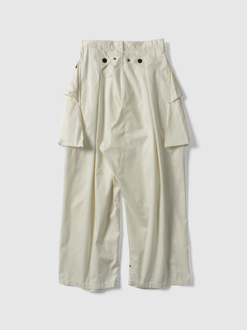 KAPITAL Gabergine Cotton AODAI Cargo Pants 2026 White, Pants