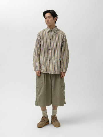 KAPITAL Herringbone JUMBO MONKEY Shorts Khaki, Shorts