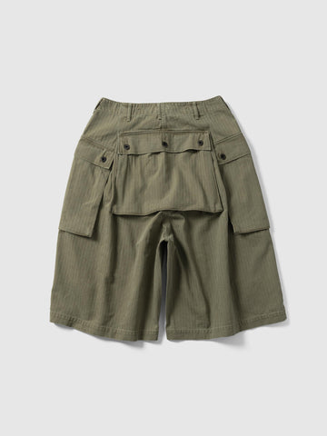 KAPITAL Herringbone JUMBO MONKEY Shorts Khaki, Shorts