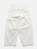 KAPITAL Herringbone Jumbo Monkey Pants White, Cargo Pants