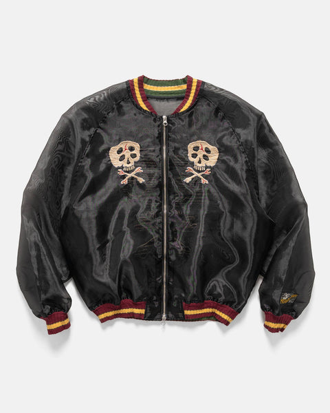 KAPITAL Sheer Pearl Souvenir JKT (RAIN SKULL) Black, Bomber Jackets